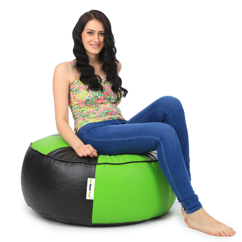 Can Bean Bags Art Leather Pouf Filled With Beans